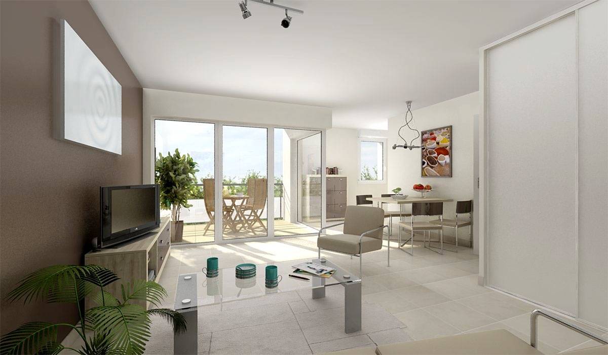 Séjour cuisine salle à manger 