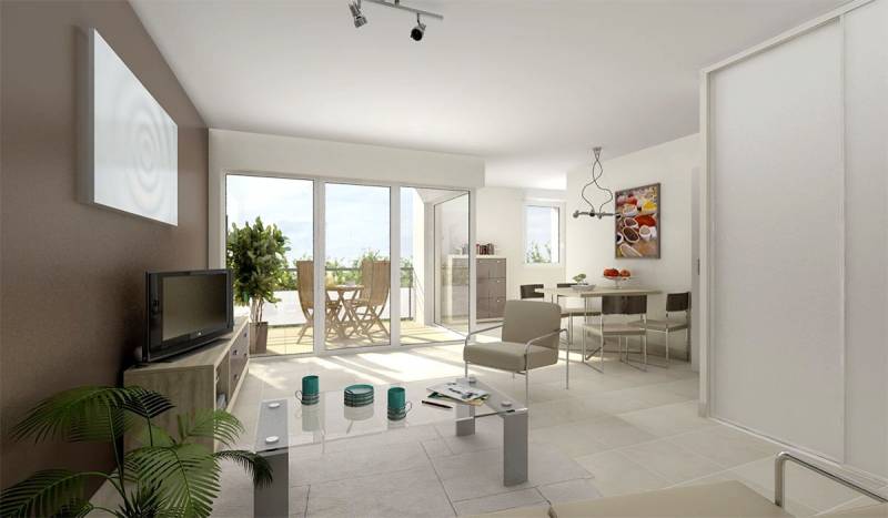 Séjour cuisine salle à manger 